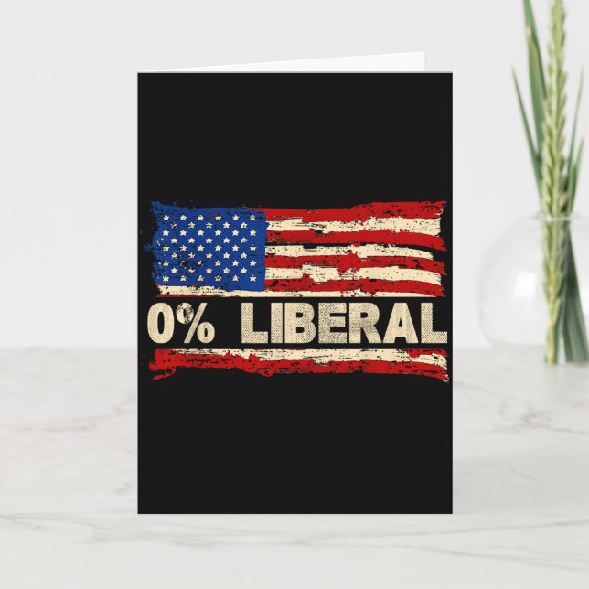 Cartão 0% Liberal Zero Percent Liberal Republican Flag  (Frente)