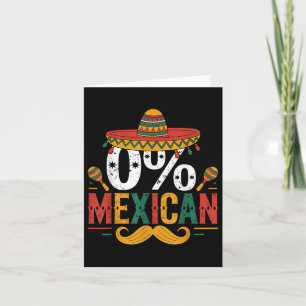 Cartão 0% Mexicano Engraçado Cinco De Maio Engraçado Chap