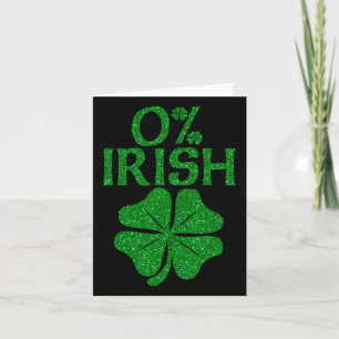 Cartão 0% Trevo Irlandês Feliz Amuleto da Sorte St Patric