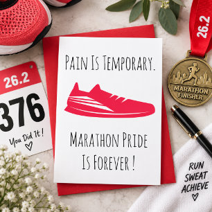 Cartão 1ª Maratona Primeiro Maratonista Correndo Corredor