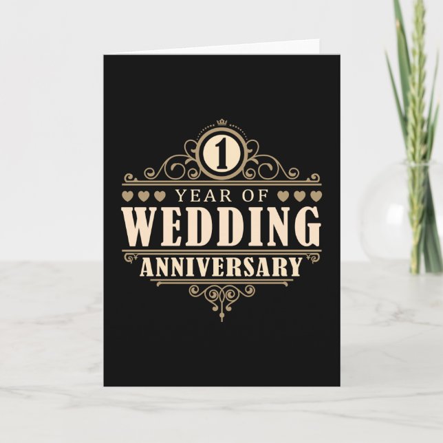 Cartão 1º Aniversário de Casamento (Frente)