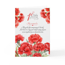1º Aniversário de Casamento - Cravos Vermelhos Sen