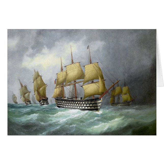 Cartão 1º couraçados a vapor 1884 (Frente Horizontal)