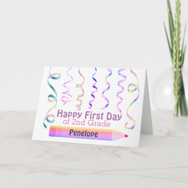 Cartão 1º Dia Personalizado da 2ª Série (Frente)