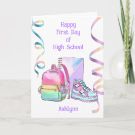 Cartão 1º dia personalizado do ensino médio