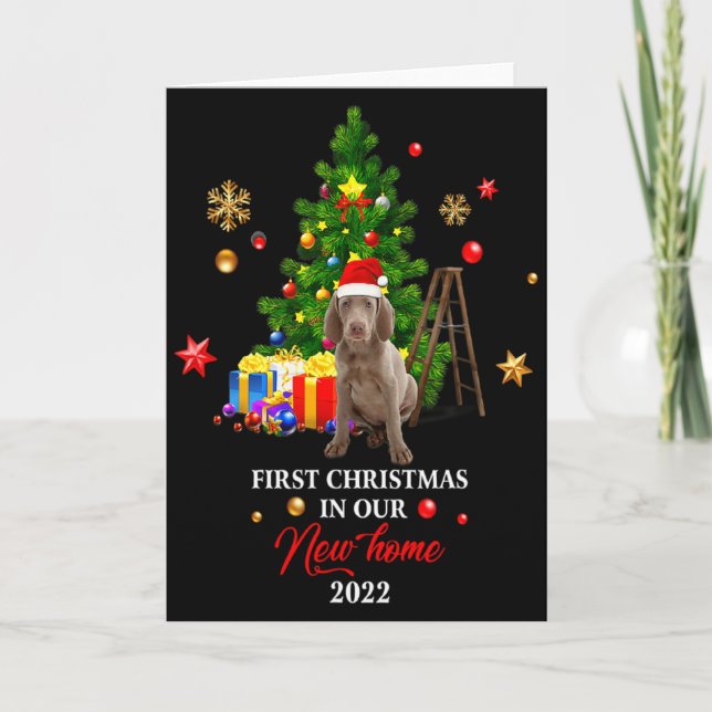 Cartão 1º Natal em Nossa Nova Casa Presente de Natal Para (Frente)