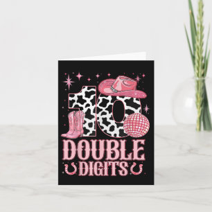 Cartão 10ª garota de aniversário Arco de coquete ocidenta