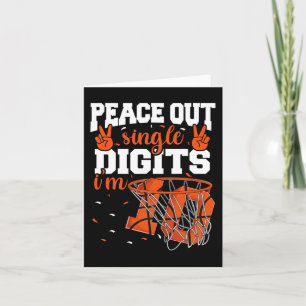 Cartão 10º Aniversário Boys Basball Peace Out Solteiro Di