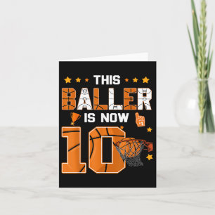 Cartão 10º Aniversário de Basquete Este Jogador Agora É D