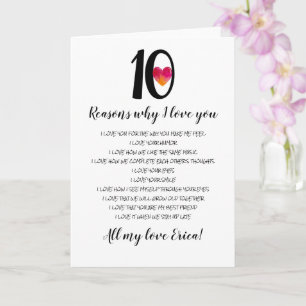 Cartão 10º aniversário de casamento dia de os namorados 1