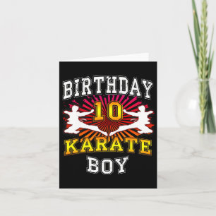 Cartão 10º Aniversário - Karate, 10 anos de idade