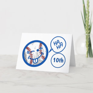CARTÃO "10º" BASEBALL HUMOR E UM POUCO DE ANIVERSÁRIO