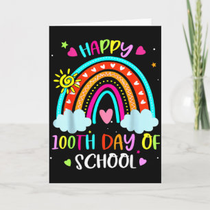 Cartão 100º Dia Da Escola Arco-íris Feliz 100 Dias Mais I