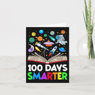 Cartão 100º Dia de Astronauta Escolar Livros Espaço 100 D