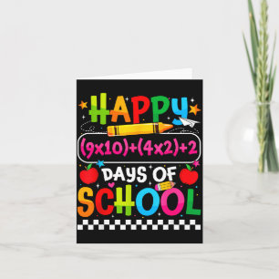 Cartão 100º Dia De Escola Feliz 100 Dias Equação Matemáti