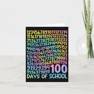 Cartão 100º Dia de Professores Crianças 100 Dias de Matem