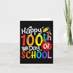 Cartão 100º Dia de Professores Estudantes Feliz 100 Dia