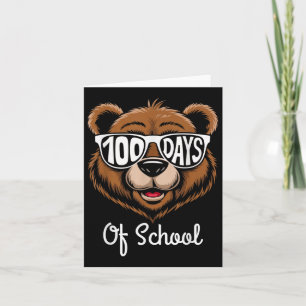 Cartão 100º Dia De Urso Legal Escolar 100 Dias Mais Intel