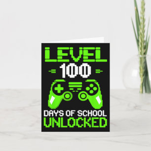 Cartão 100º Dia De Videos games De Camisas De Escola
