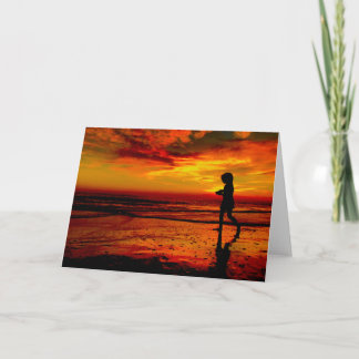 Cartão 10006 Malibu, gaivota da praia de CA Zuma no por