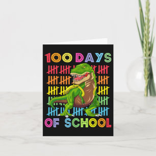 Cartão 100.º Dia das Crianças Dino Felizes 100 Dias Dinos