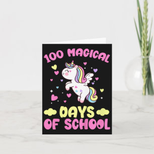 Cartão 100.º Dia De Meninas Escolares 100 Dias Mágicos De