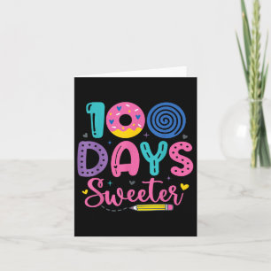 Cartão 100.º Dia De Professora De Ensino 100 Dias Sweete