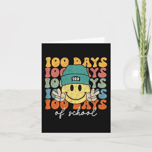 Cartão 100.º Dia dos Professores Escolares 100 Dias 1 (Frente)