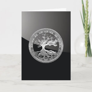 Cartão [100] Árvore Celta da Vida [Prata]