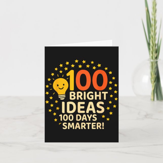 Cartão 100 Bright Ideas 100 Days Smarter Design, 100 Days (Frente)