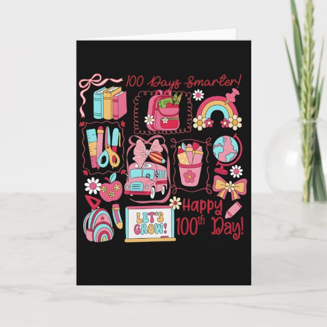 Cartão 100 Days of Learning | We Did It 100th (Frente)