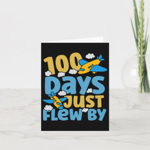 Cartão 100 Dias Bons Voados Por Avião 100 Dias De Sc