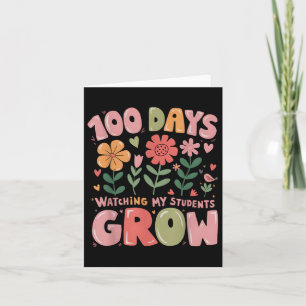 Cartão 100 dias cultivando flores retrorreflectoras Profe
