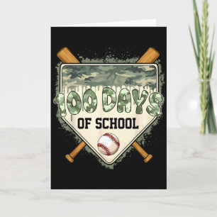 Cartão 100 Dias Da Placa De Camuflagem De Beisebol Da Esc