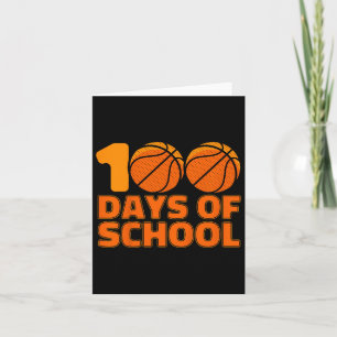Cartão 100 Dias De Basquete Escolar 100º Dia Da Escola