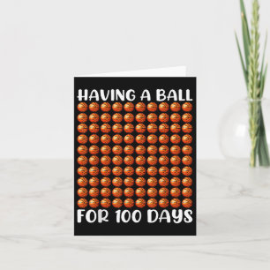 Cartão 100 Dias De Basquete Escolar 100.º Dia 100 Dias