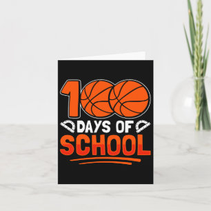 Cartão 100 Dias De Bysketbyll Escolar Para Estudantes Tre