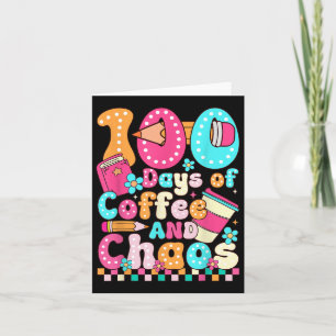 Cartão 100 Dias De Café & Professor De Caos Retro 10