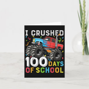 Cartão 100 Dias De Caminhão De Monstro Escolar 100.º Dia