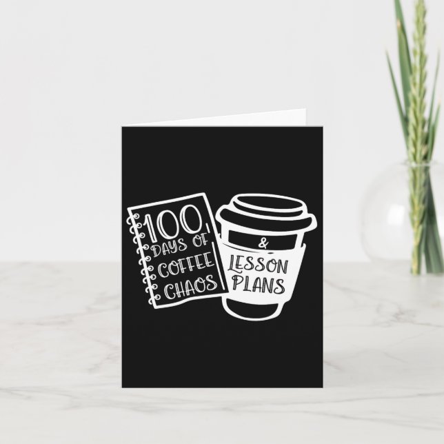 Cartão 100 Dias De Camisetas De Professores De Diversão D (Frente)
