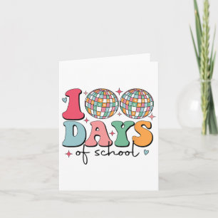 Cartão 100 Dias De Disco Escolar Feliz 100º Dia Da Escola