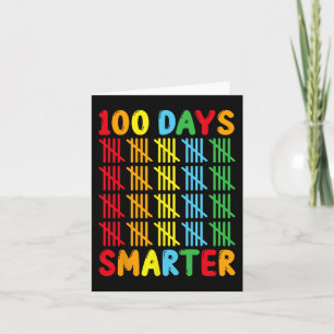 Cartão 100 dias de diversão mais inteligente, professor e