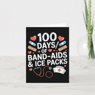 Cartão 100 Dias De Enfermeira Da Escola Banda De 100 Dias