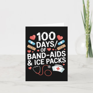 Cartão 100 Dias De Enfermeira Da Escola Banda De 100 Dias