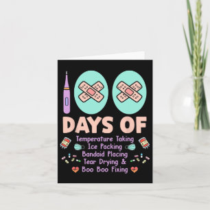 Cartão 100 Dias De Enfermeira Escolar Embalando Carro Sau