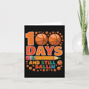 Cartão 100 Dias De Escola 100.º Dia De Basquete Escolar