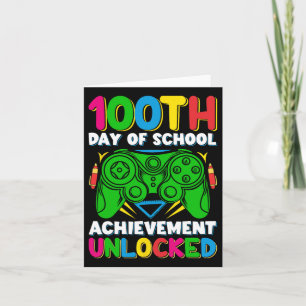 Cartão 100 Dias De Escola Desbloqueou Jogador 100 Dias De