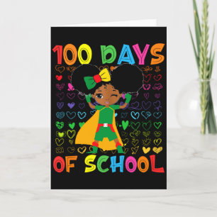 Cartão 100 Dias De Escola E Mês Da História Afro-American