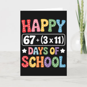 Cartão 100 Dias De Escola Equação Matemática Groovy 67 Me