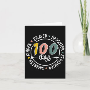 Cartão 100 Dias De Escola Mais Inteligente Kinder Brighte